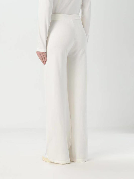 Liu Jo Women's Fabric Trousers Straight Striped White