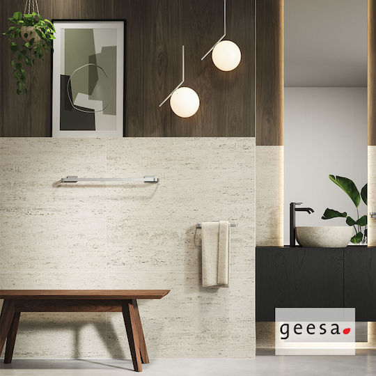Geesa Ράγα Μπάνιου Μονή Επιτοίχια με Βίδες ​60x60cm Inox Ασημί