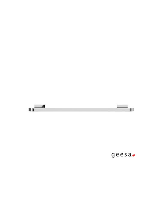 Geesa Ράγα Μπάνιου Μονή Επιτοίχια με Βίδες ​60x60cm Inox Ασημί