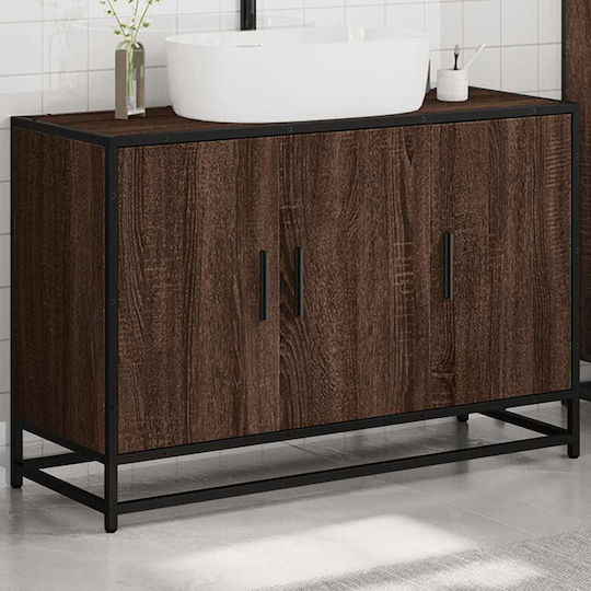 vidaXL Πάγκος χωρίς Νιπτήρα Μ90xΒ33xΥ60cm Καφέ Δρυς