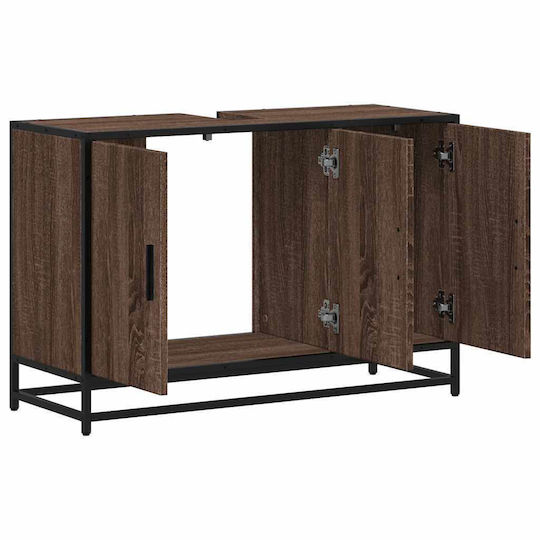 vidaXL Πάγκος χωρίς Νιπτήρα Μ90xΒ33xΥ60cm Καφέ Δρυς