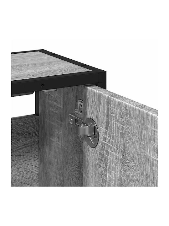 vidaXL Oglindă de Baie cu Dulap 65x20cm Gri