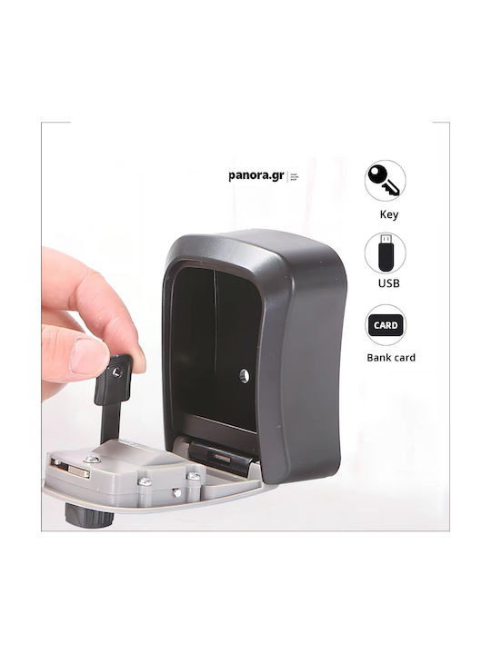 Panora Wall-Mounted Combination Key Holder Plastic with Combination Dial 9.4x4x7.9cm