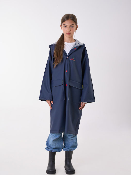 Walker Flex X-long Waterproof Kids Coat with Hood Blue
