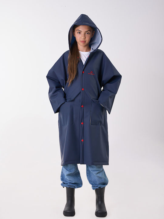Walker Flex X-long Waterproof Kids Coat with Hood Blue