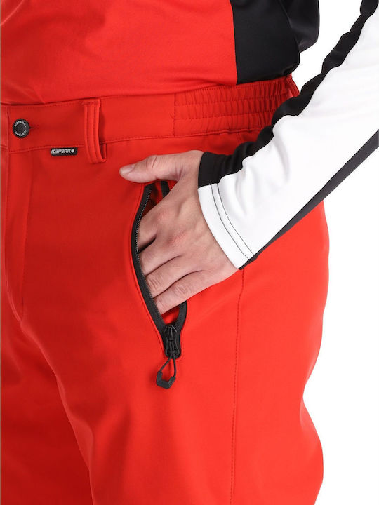 Icepeak 57010542-640 Men's Trousers for Ski & Snowboard Soft Shell Red