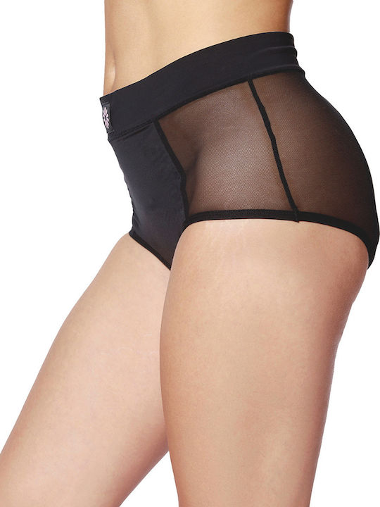 Slip Pentru Femei Menstrual Cu Dantelă Negru