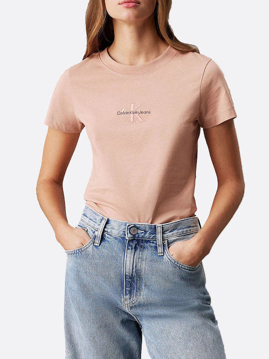 Calvin Klein Monologo T-Shirt Light Coral J20J223563-TGW