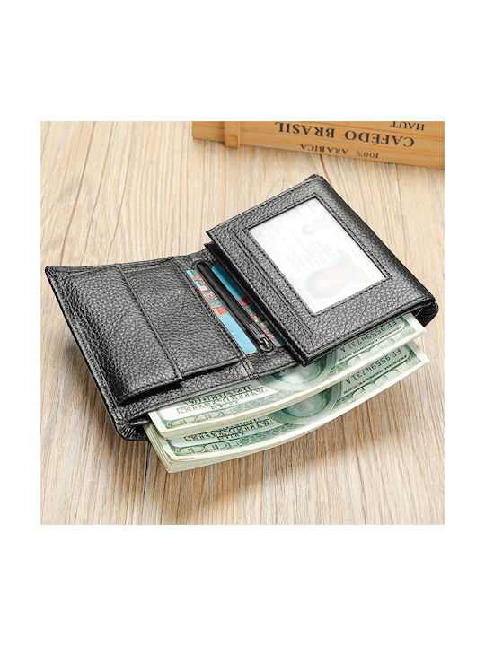 Δερμάτινο Ανδρικό Πορτοφόλι Ταξιδίου με RFID Μαύρο
