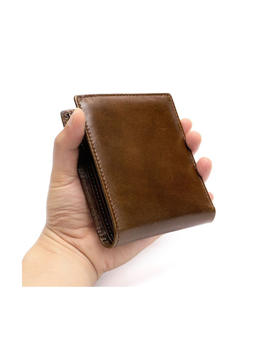 Кожен Мъжки Портфейл с RFID Кафяв