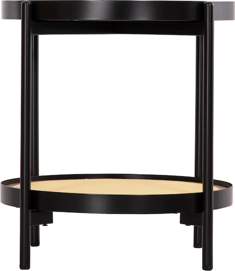 Round Side Table Seitz Glass Natural M50xL50xH55.5cm