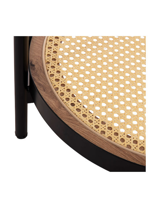 Round Side Table Seitz Glass Natural M50xL50xH55.5cm