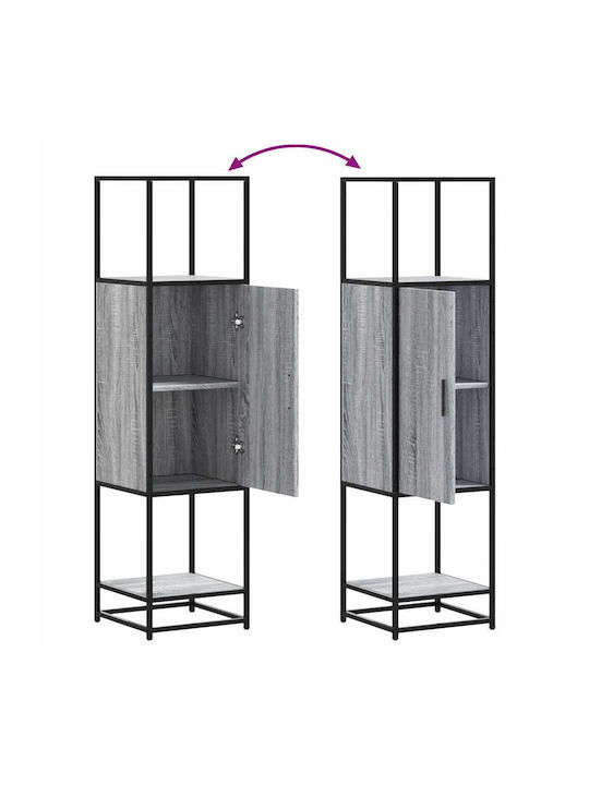 Cabinet Storage Made of Metal & Wood L35.5xW35xH139cm