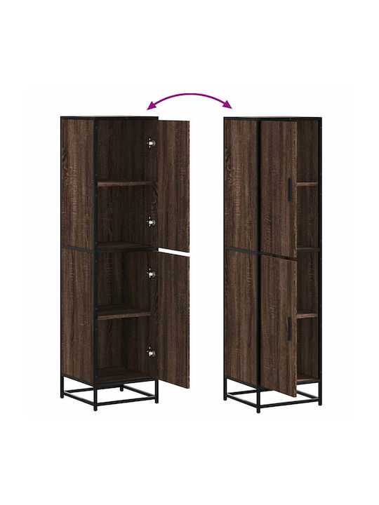 Cabinet Storage Made of Metal & Wood L35.5xW35xH139cm