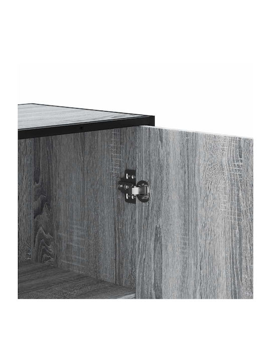 Cabinet Storage Made of Metal & Wood L35.5xW35xH139cm