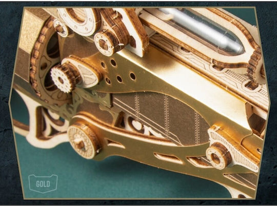 Classic Golden Revolver Hc Wood Puzzle 3D 176pcs