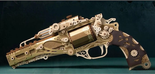 Classic Golden Revolver Hc Wood Puzzle 3D 176pcs