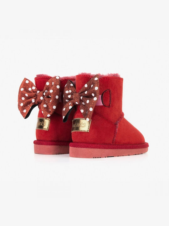 Conguitos Kids PU Leather Boots Red