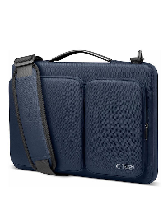Tech-Protect Defender Τσάντα Ώμου / Χειρός για Laptop 14" σε Μπλε χρώμα