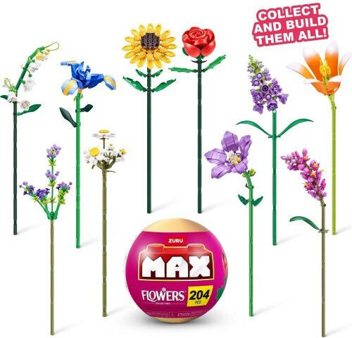 Zuru Max Build Building Blocks Garden Long Flowers for 3+ Years Various Designs 1pc