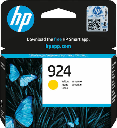HP 924 Original InkJet Printer Ink Yellow (4K0U5NE)