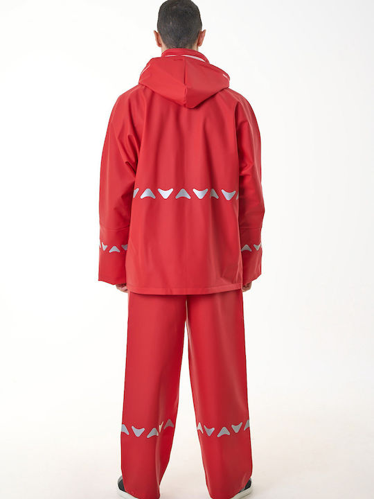 Anorak Wasserdichter Anzug Avenue R Lang Rot
