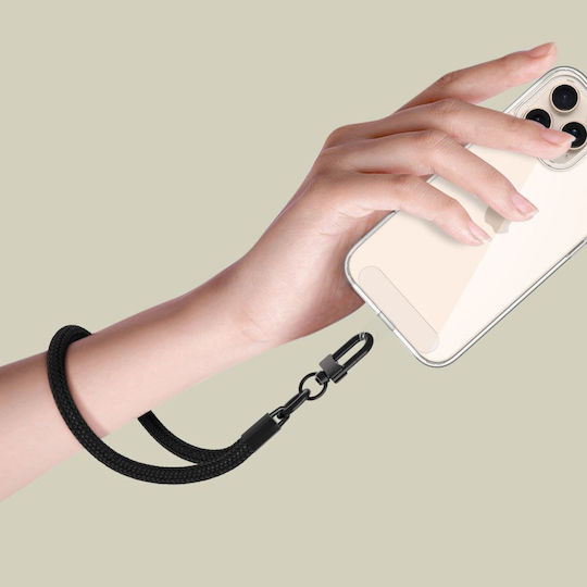 Tech-Protect Rope Λουράκι Καρπού για Κινητά Μαύρο