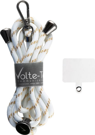 Volte-Tel VT35 Λουράκι Λαιμού για Κινητά Λευκό / Χρυσό