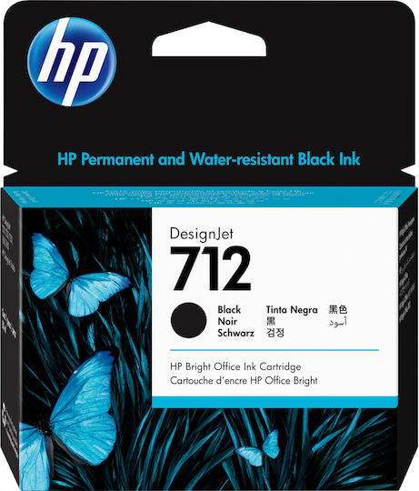 HP 712 Γνήσιο Μελάνι Εκτυπωτή InkJet Μαύρο (3ED71A)