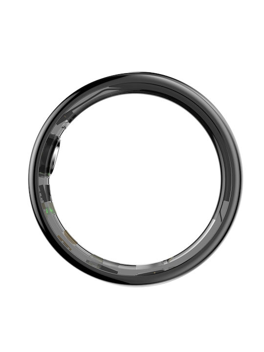 Maxlife MXSR-100 Size 8 Smart Ring Waterproof with Heart Rate Monitor Black