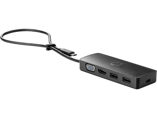 HP Travel Hub G2 USB-C Docking Station με HDMI 4K Ασημί