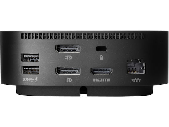 HP G5 USB-C Docking Station with HDMI/DisplayPort 4K PD Ethernet and Support for 2 Monitors Black