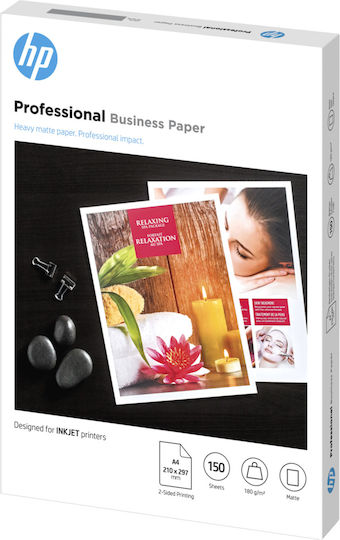 HP Professional Business Photo Paper Matte A4 (21x30) 200gr/m² for Printers Inkjet 150 Sheets