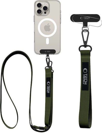 Tech-Protect Rope Crossbody Neck Strap for Mobile Phones Khaki