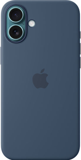 Apple Silicone Case με MagSafe Back Cover Silicone Denim (iPhone 16 Plus)
