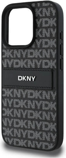 DKNY Pattern Umschlag Rückseite Metallisch Schwarz (iPhone 17 Pro Max / iPhone 17 Pro / iPhone 16 Pro Max)