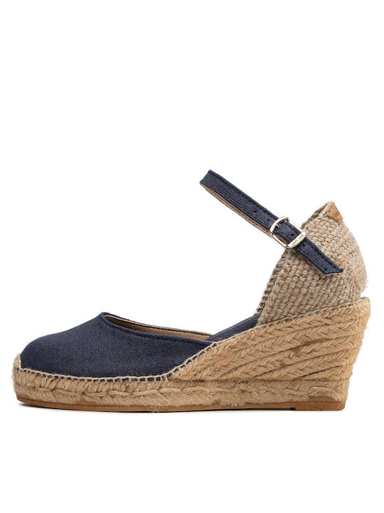 Caldes Damenplattformen im Espadrilles-Stil Marineblau