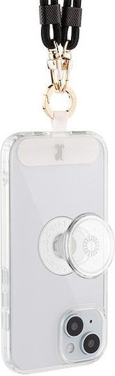 Just Elegance Popgrip Back Cover Silicone / Plastic with Strap Transparent (iPhone 15)