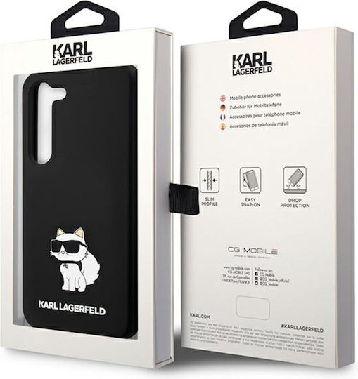 Karl Lagerfeld Choupette Umschlag Rückseite Kunststoff / Silikon Schwarz (Galaxy S24+)