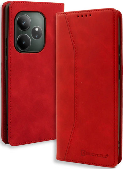 Bodycell Book Synthetic Leather / Leather Red (Realme GT 6 / GT 6T)