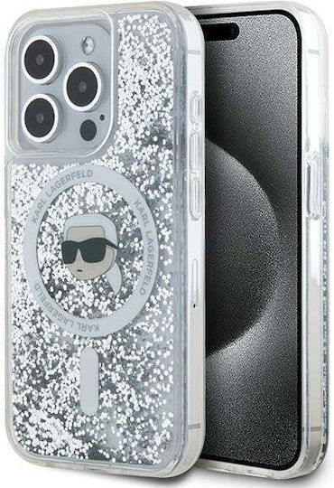 Karl Lagerfeld Case Iphone 16 Pro 6 3" Klhmp16llgkisgh Transparent Hard Liquid Glitter Karl Head Magsafe 3666339319182