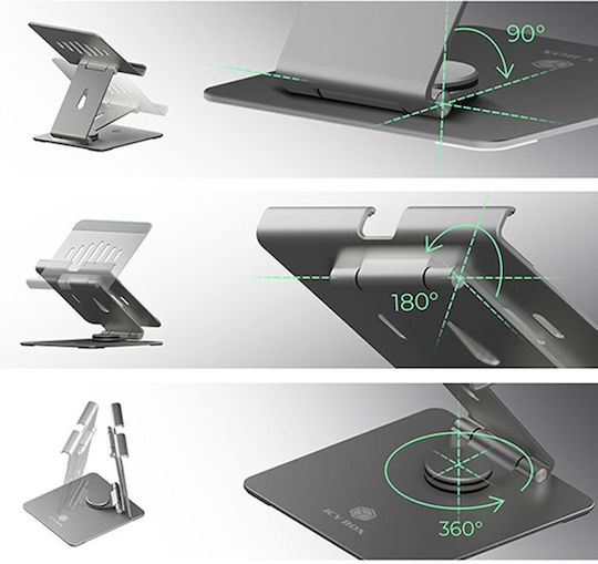 Icy Box Mobile Stand with Arm in Silver color Ib-th200-r