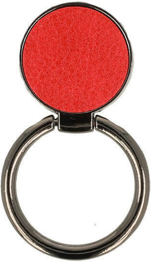 Leather Stand Ring Holder Κινητού σε Κόκκινο χρώμα
