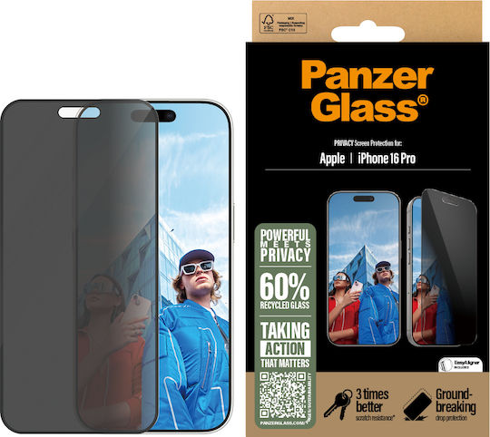 PanzerGlass Privacy Tempered Glass (iPhone 17 / 17 Pro / 16 Pro)
