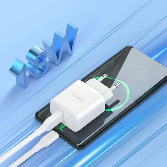 Dudao Încărcător Fără Cablu cu Port USB-A 18W Albς (A20EU)