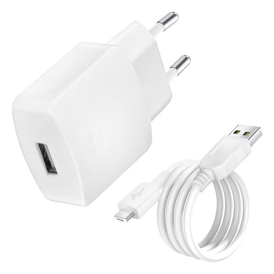 Huawei Handyladegerät und Kabel Micro-USB Weiß (HW-050100E2W)
