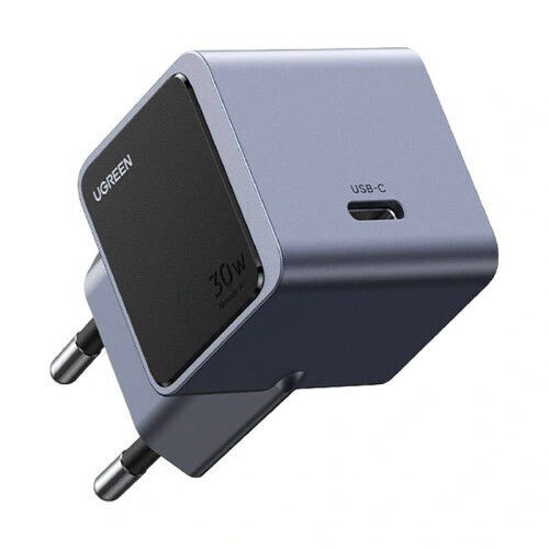 Ugreen Charger Without Cable GaN with USB-C Port 30W Power Delivery / Quick Charge 3.0 Gray (Nexode S)