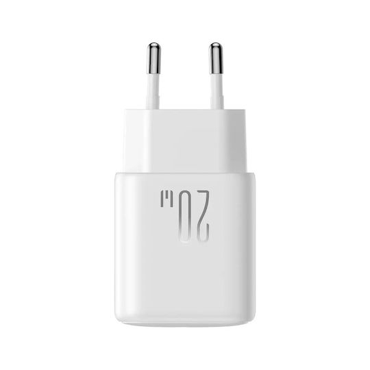 Joyroom Φορτιστής Χωρίς Καλώδιο με Θύρα USB-A και Θύρα USB-C 20W Power Delivery / Quick Charge 3.0 Λευκός (JR-TCF21)