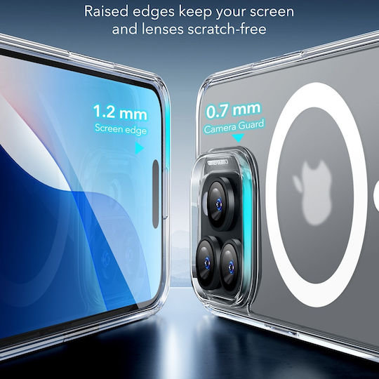 ESR Classic Hybrid Halolock Umschlag Rückseite Kunststoff / Silikon Frosted Clear (iPhone 17 Pro Max / iPhone 17 Pro / iPhone 16 Pro Max)
