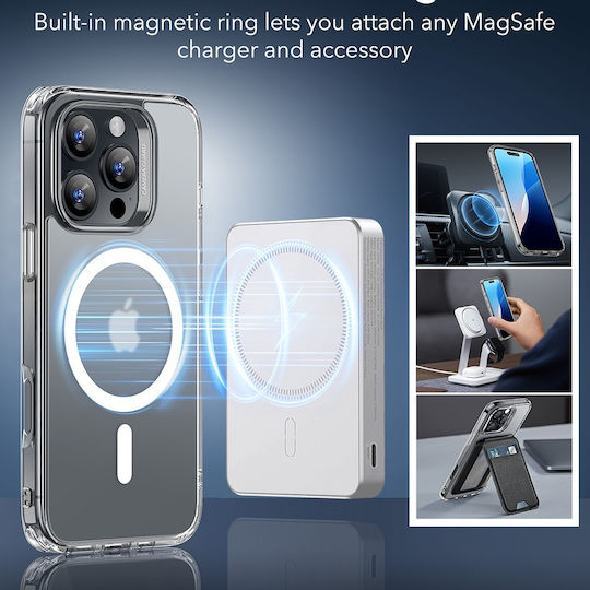 ESR Classic Hybrid Halolock Umschlag Rückseite Kunststoff / Silikon Frosted Clear (iPhone 17 Pro Max / iPhone 17 Pro / iPhone 16 Pro Max)